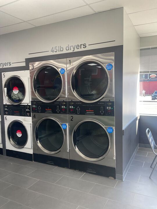 Self-service laundry at Laundromax, Cumberland, RI