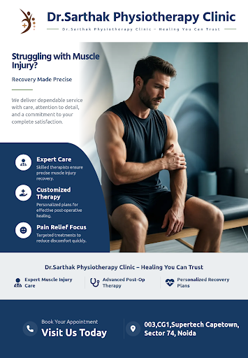 Dr.Sarthak Physiotherapy Clinic specializes in effective treatment for muscle injuries and post-o… post image