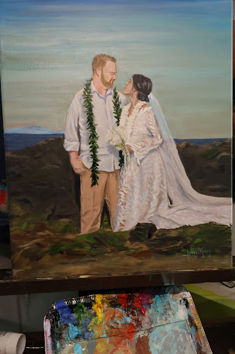 Live Wedding Painting by Lorena Greer Art - Thumbnail