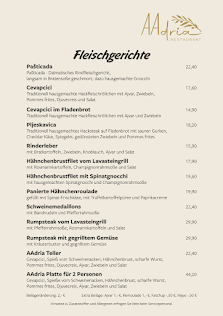 Speisekarte