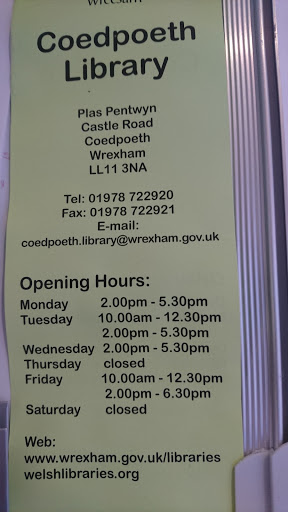 Coedpoeth Library - Visual