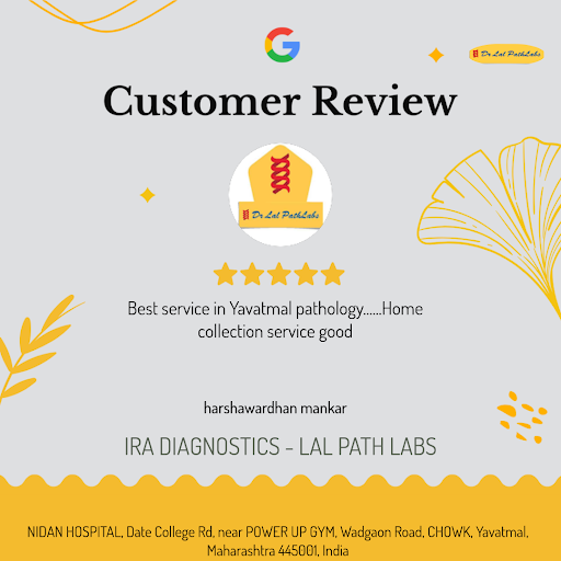 Harshawardhan Mankar's exceptional experience at Ira Diagnostics - Lal Path Labs in Yavatmal has… post image