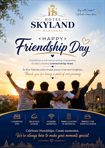 🤝 Happy Friendship Day from Hotel Skyland Warangal! 💙 post image