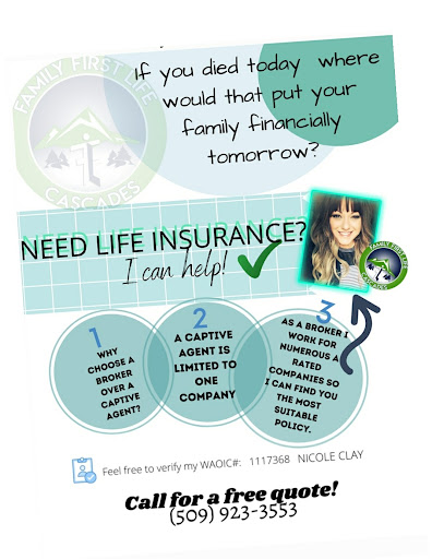 Nicole Clay- Life Insurance Broker in Yakima- Family First Life Logo
