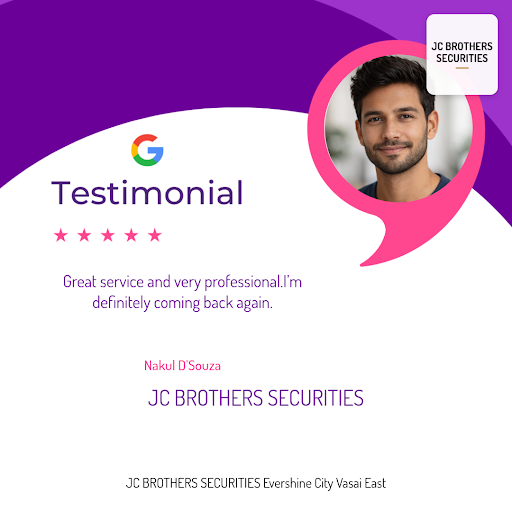 Nakul D'Souza from Vasai-Virar praises JC Brothers Securities for exceptional service! He loved h… post image
