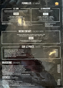 Menu Le Lion Page 1