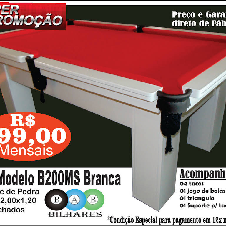 Mesa Cônica Comercial – BaB Bilhares –  – Mesas de Bilhares