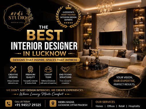 Transform your space with Ardi Studio – Best Interior Designer in Lucknow. ✨  post image