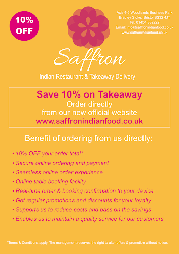 Saffron Indian Restaurant & Takeaway - Bristol
