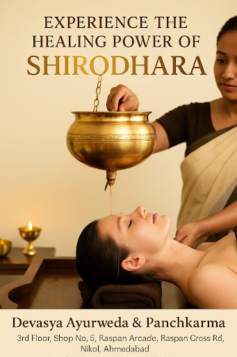 Shirodhara Treatment – Benefits & Details | Devasya Ayurveda, Nikol Ahmedabad post image