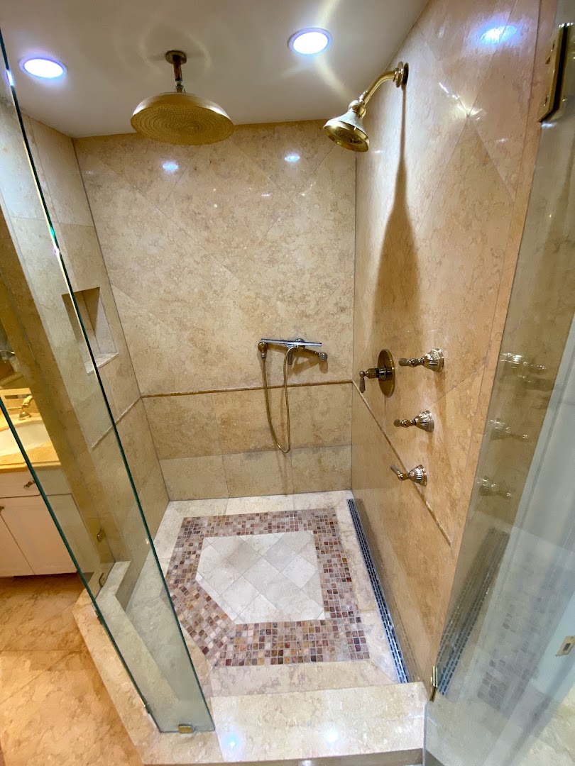 Marble vanity countertop polishing and scratch removal in a Miami residence — Stone Pros stone restoration in Miami