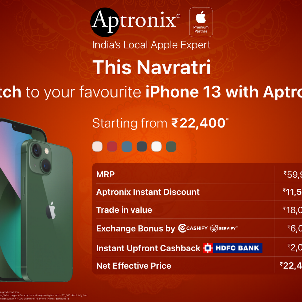 Buy Apple iPhone 13 online at best price in India at Aptronix