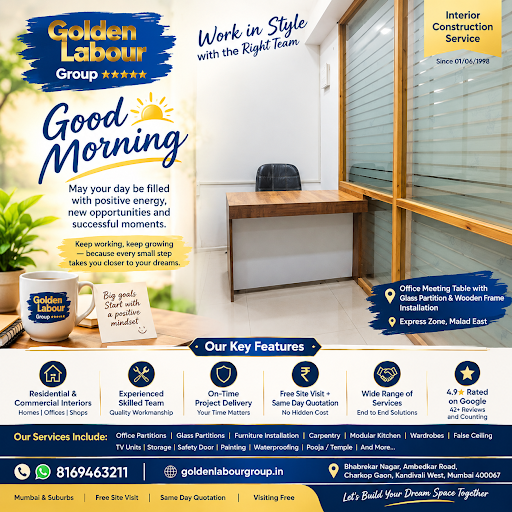 🌅 Good Morning from Golden Labour Group | Office Glass Partition post image
