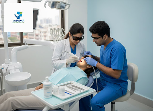 Worried that a visit to the dentist will be painful? At Vasudha Hospital and Dental Clinic in Vad… post image