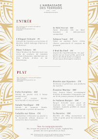Menu L'Ambassade des Terroirs Page 1