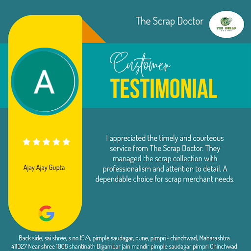 Ajay Ajay Gupta from Pune raves about The Scrap Doctor's exceptional service! With competitive co…