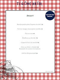 Menu Ti Gône Kréol Page 2