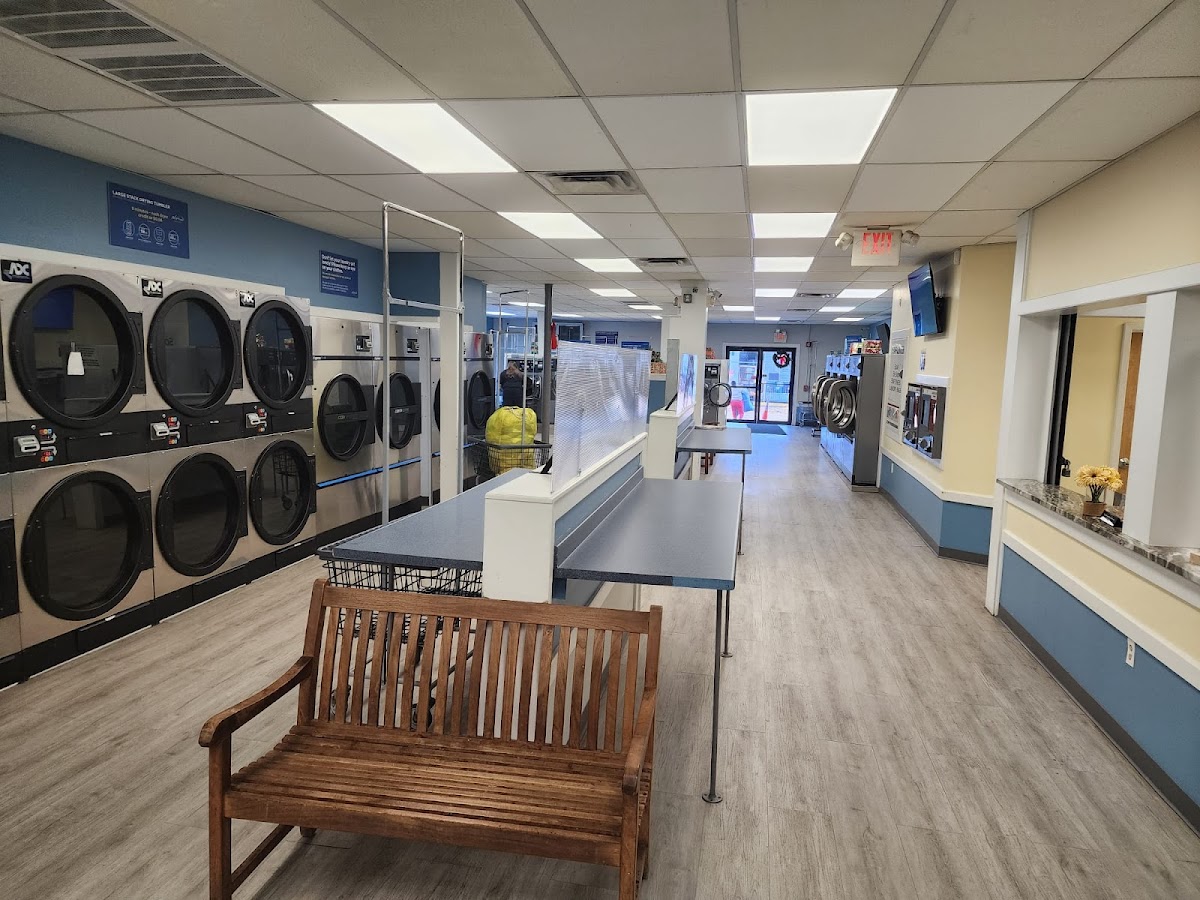 Self-service laundry at Neptune Laundromat, Boston, MA