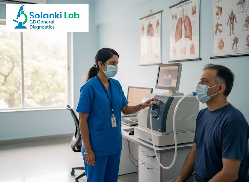 Struggling with breathlessness, asthma, or chronic cough? At Solanki Lab General Diagnostic Centr…