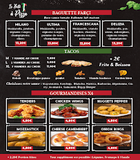 Menu La Botte à Pizza Page 1