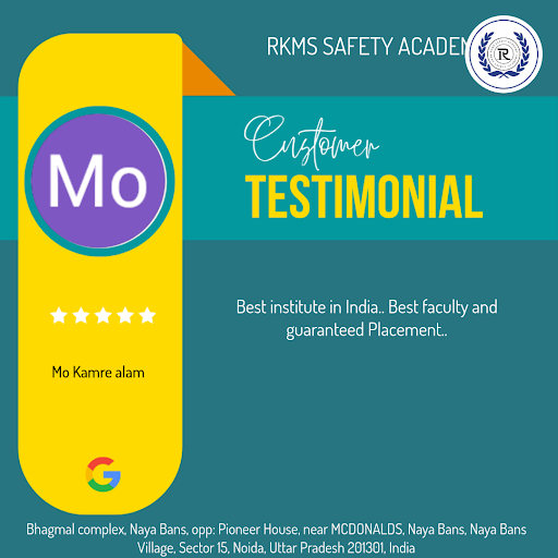 Mo Kamre Alam's exceptional experience at RKMS Safety Academy in Gautam Budha Nagar! He highly re… post image