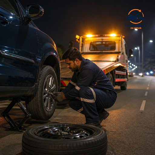 Stuck with a flat tyre in the middle of the night or during peak traffic? Towing Service 24 hours… post image