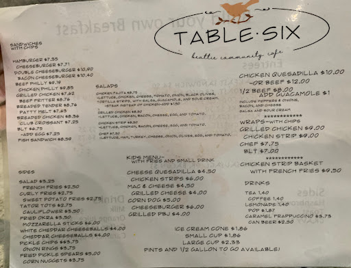 Table Six Cafe - Visual