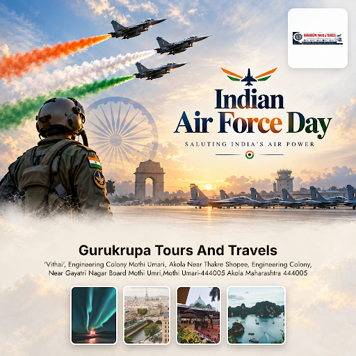 Celebrate Indian Air Force Day 2026 with Gurukrupa Tours And Travels, offering memorable domestic… post image