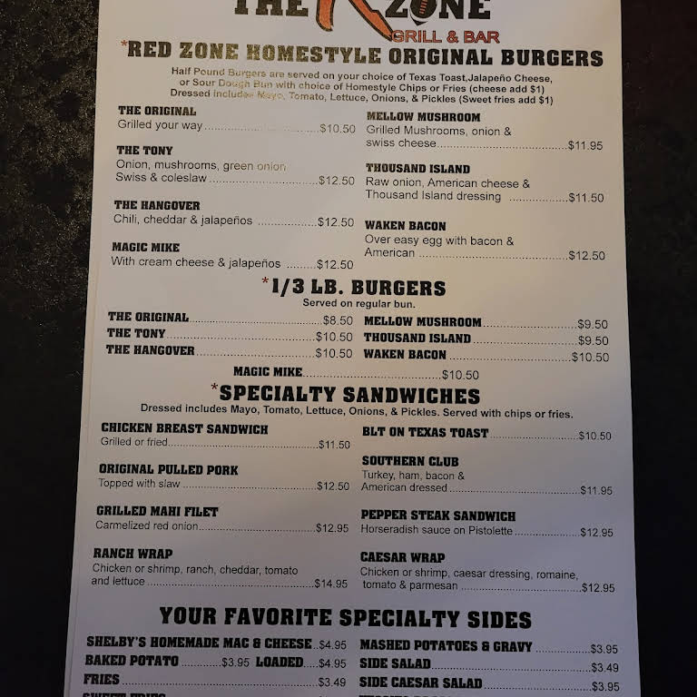 The Red Zone - Bar & Grill in Diamondhead