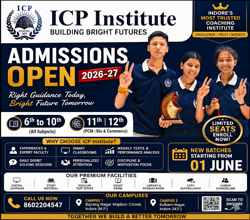 🎓 ICP Institute – Admissions Open 2026-27 | Best Coaching Institute in Indore post image