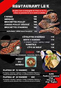 Menu Restaurant Le K Page 2