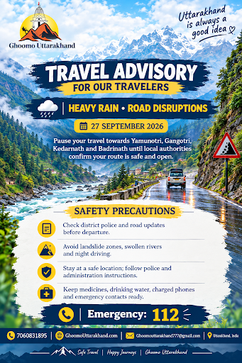 🌧️ TRAVEL ADVISORY | 27 SEPTEMBER 2026 post image