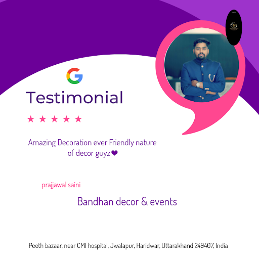 Prajjawal Saini's unforgettable experience with Bandhan Decor & Events in Haridwar! As one of the… post image