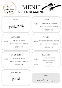 Menu Au Petit Mantilly Page 1