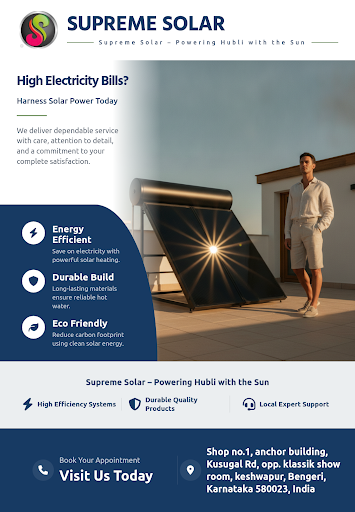 SUPREME SOLAR provides reliable solar water heaters designed for efficient energy use and long-la… post image
