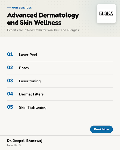 Visit Dr. Deepali Bhardwaj at Elska Clinics in New Delhi for expert skincare solutions. Your trus… post image