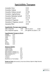 Menu Restaurant Le Pera Page 1