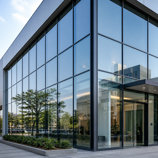 Upgrade your showroom or corporate building with sleek, durable curtain wall systems from Ekta Al…
