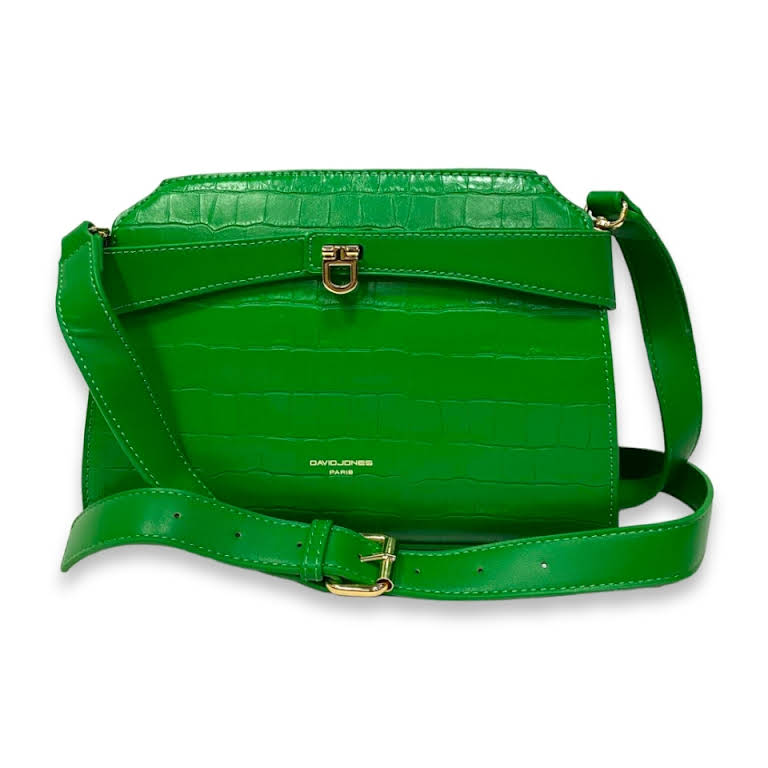 David Jones Paris crossover handbag small green