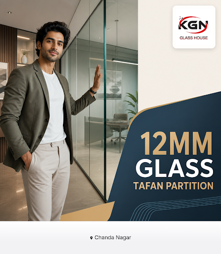 KGN Glass House, a renowned glass shop in Hyderabad, offers high-quality 12MM Glass Tafan Partiti… post image