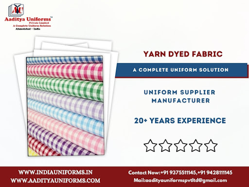 Yarn Dyed Fabric Available At Aaditya Uniforms post image