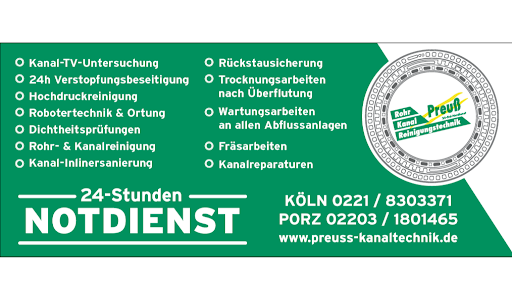 Preuß Kanaltechnik Abfluß- Rohr- und Kanalreinigung Prüfen und Sanieren