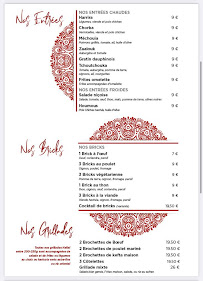 Menu Une Escale à Marrakech l'hacienda Page 9