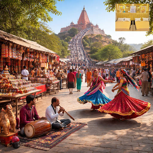 Discover the spiritual and cultural side of Chotila while enjoying a comfortable stay at Hotel Ra…