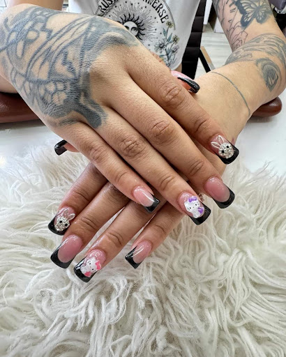 Orange Unisex Nails