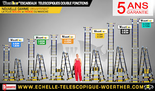 Photo n°21 de WOERTHER - N°1 de l'ÉCHELLE TÉLESCOPIQUE et de l'ESCABEAU TÉLESCOPIQUE à Vélines (Fabricant d'échelles)