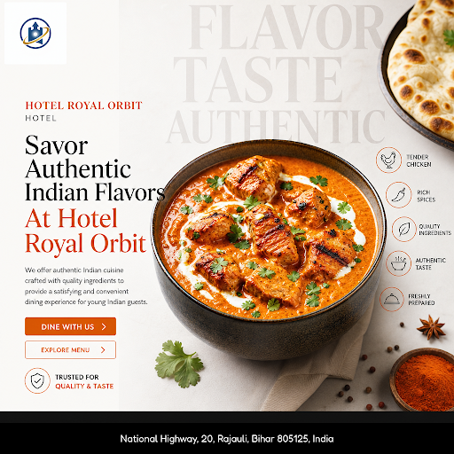 Enjoy authentic flavors at HOTEL ROYAL ORBIT with our signature Biryani paneer puri bhujiya, Chic… post image