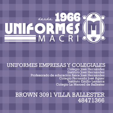 UNIFORMES MACRI, Author: UNIFORMES MACRI