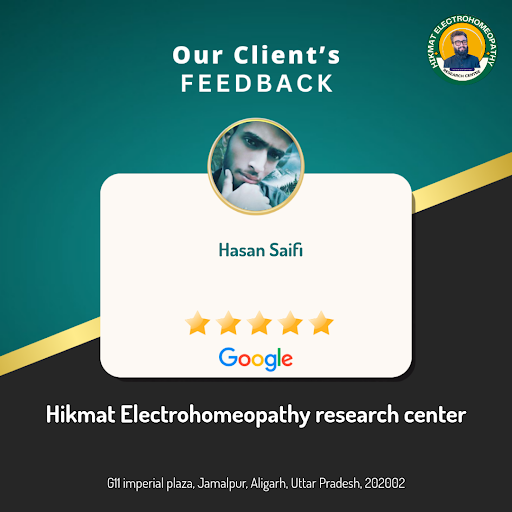 "Hasan Saifi, a satisfied patient, shares his amazing experience at Hikmat Electrohomeopathy Rese… post image