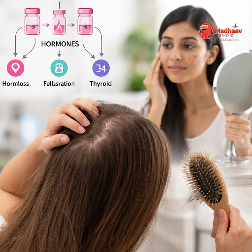 Struggling with sudden hair thinning, acne, dark patches or melasma? Hormonal shifts during stres… post image